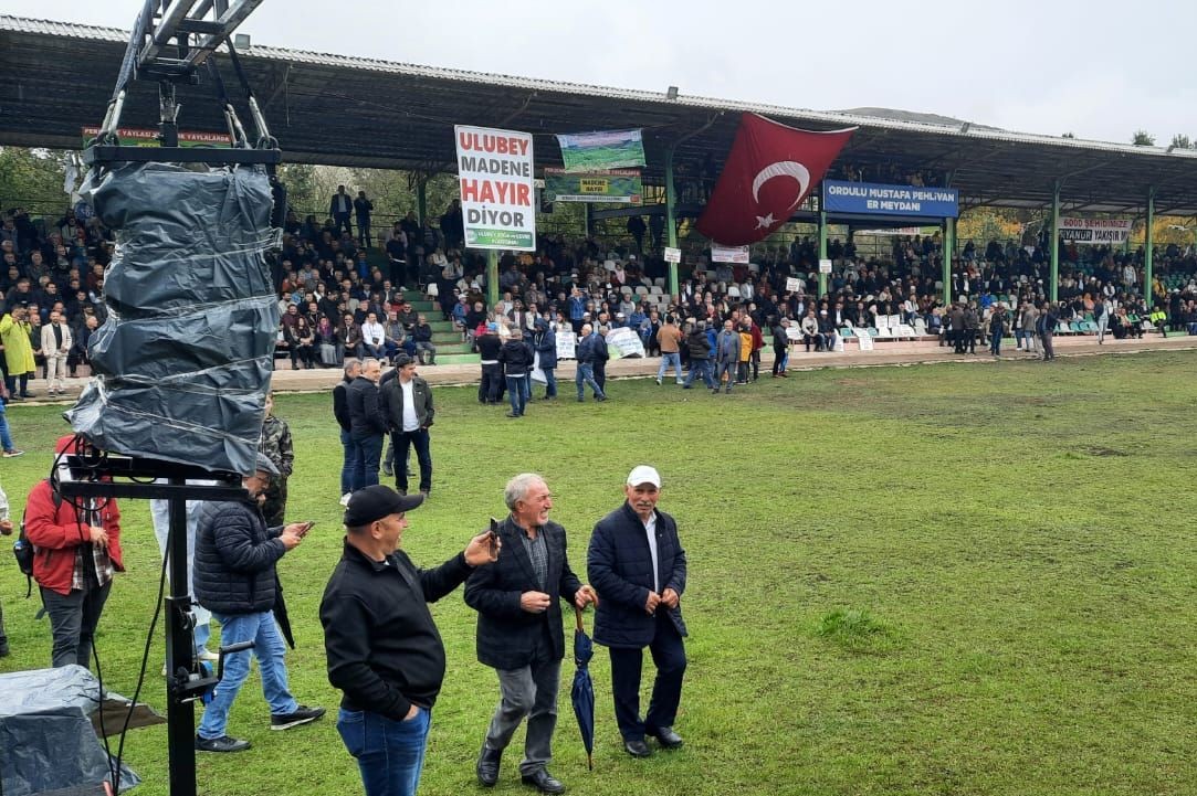 ordu'da madene hayır mitingi