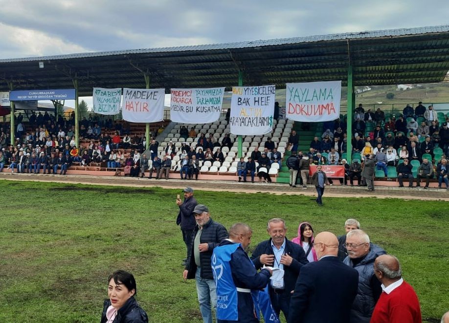 ordu'da madene hayır mitingi