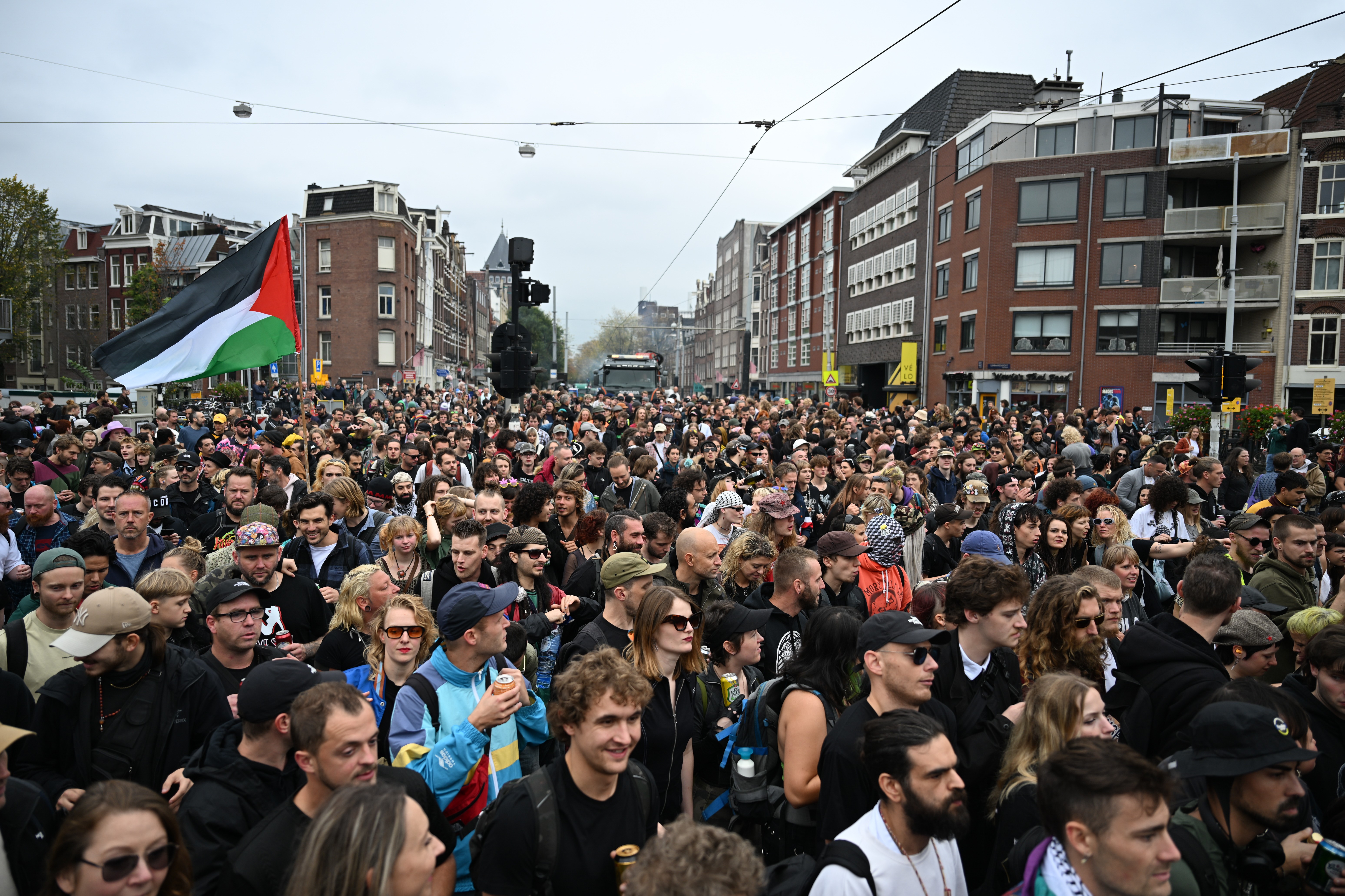 Amsterdam'da İsrail protestosu