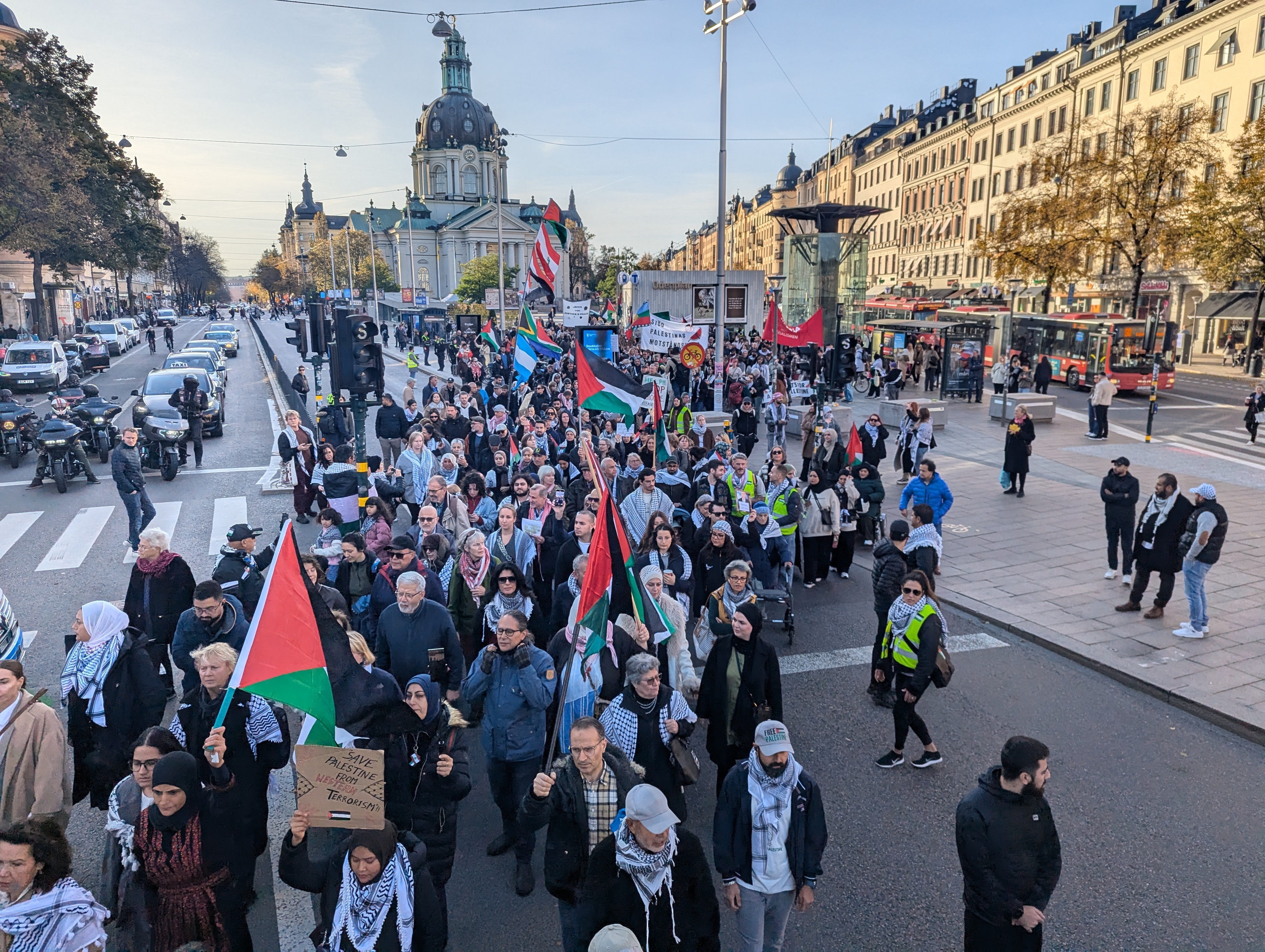 Stockholm'de İsrail protestosu