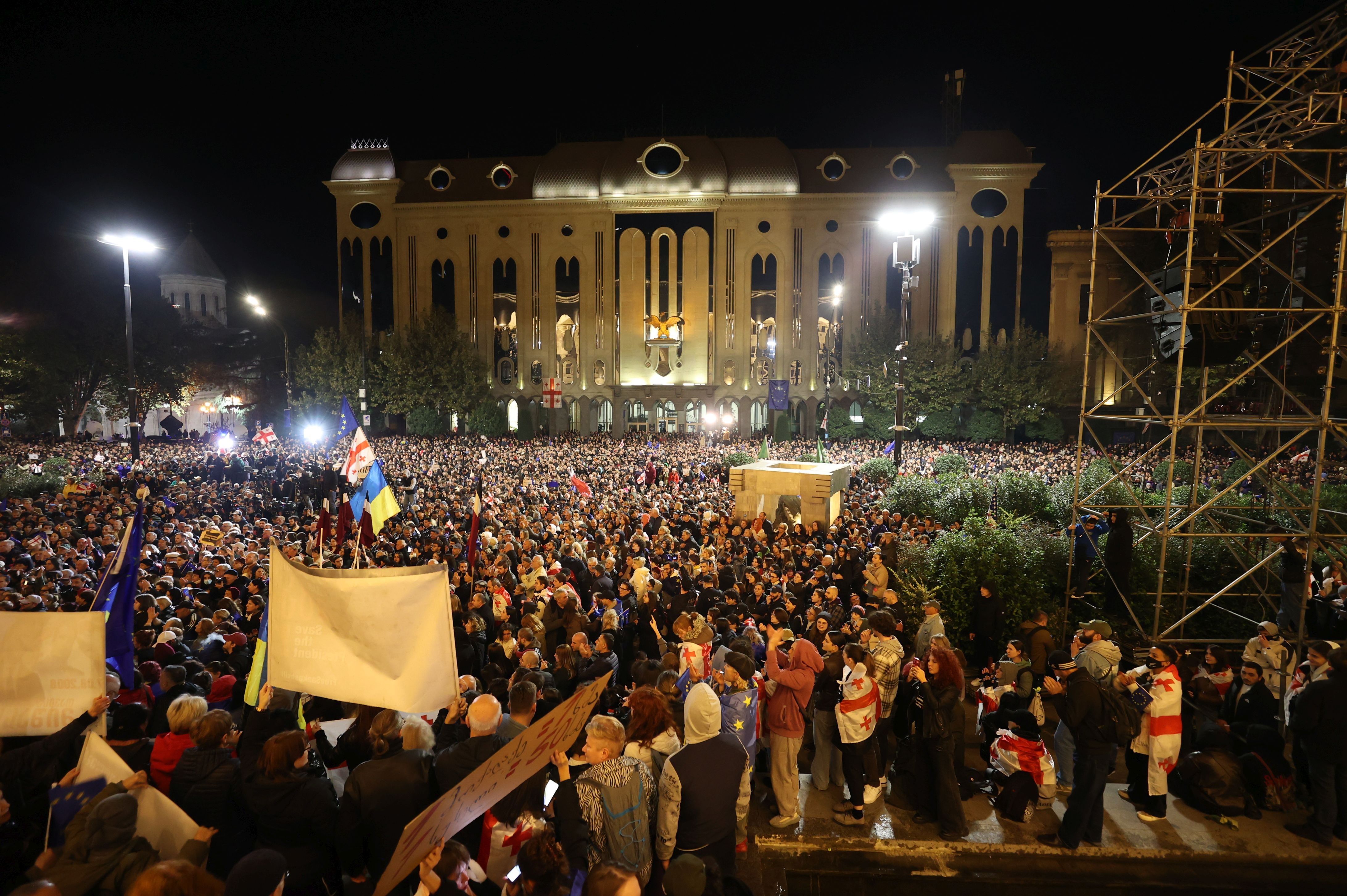 Gürcistan'da protesto