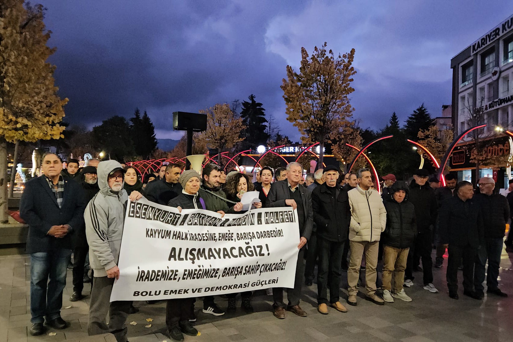 Bolu'da kayyım protestosu