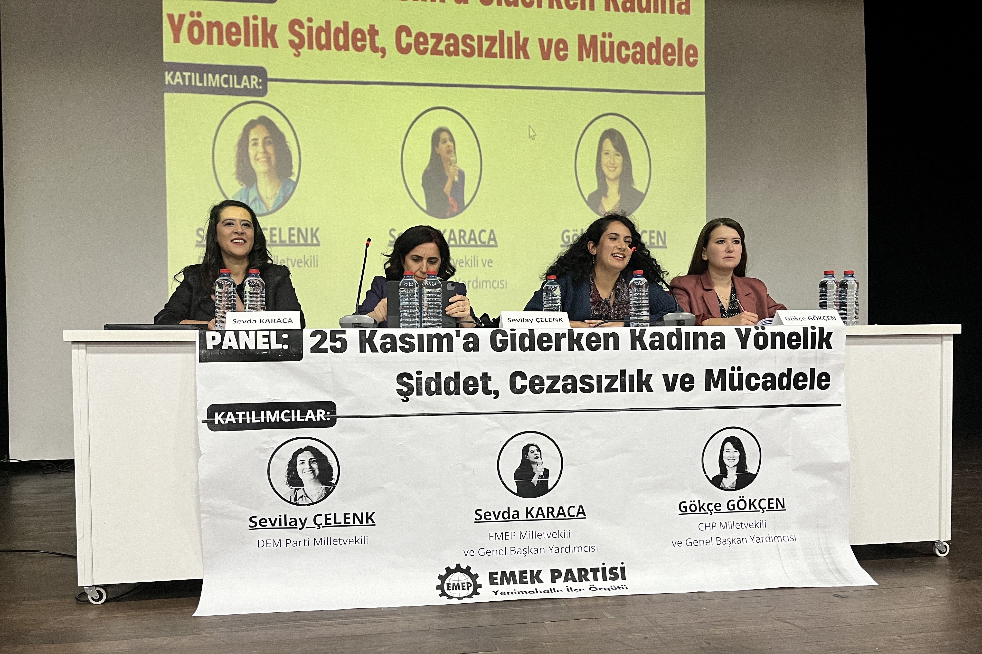 emep yenimahalle işçe örgütünün düzenlediği paneldeki katılımcılar