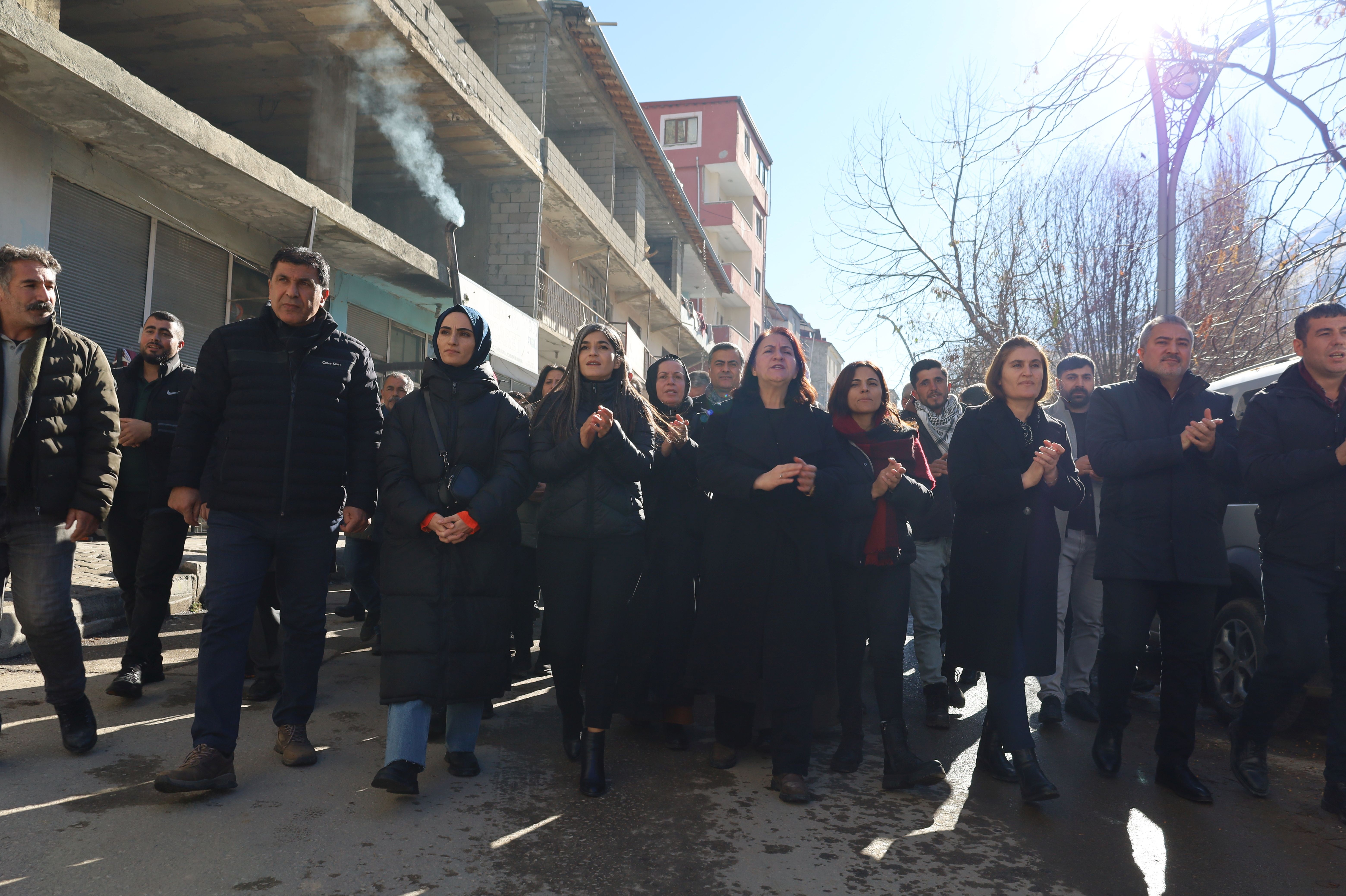 Bahçesaray'da kayyım protestosu