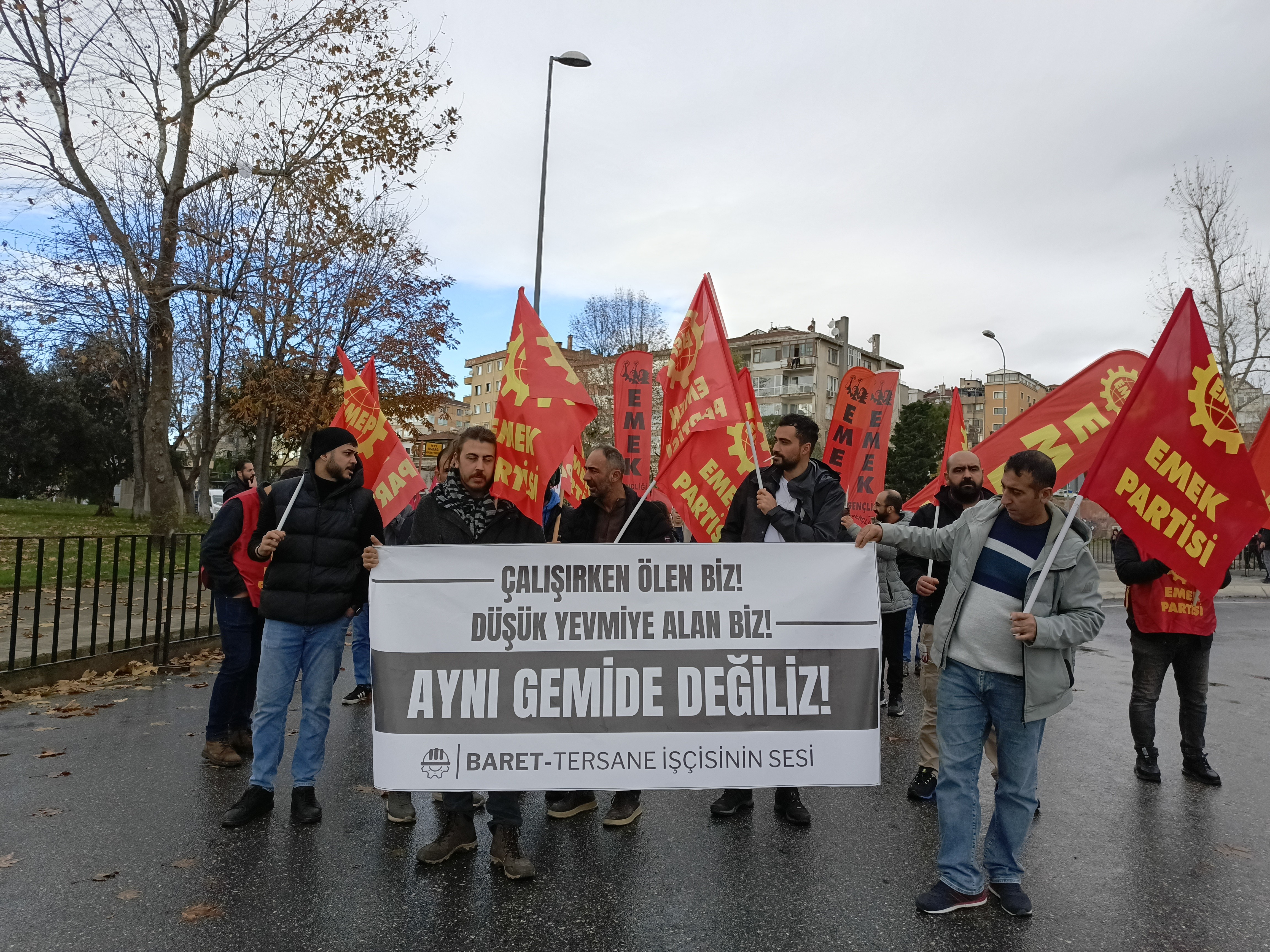 tersane işçileri miting