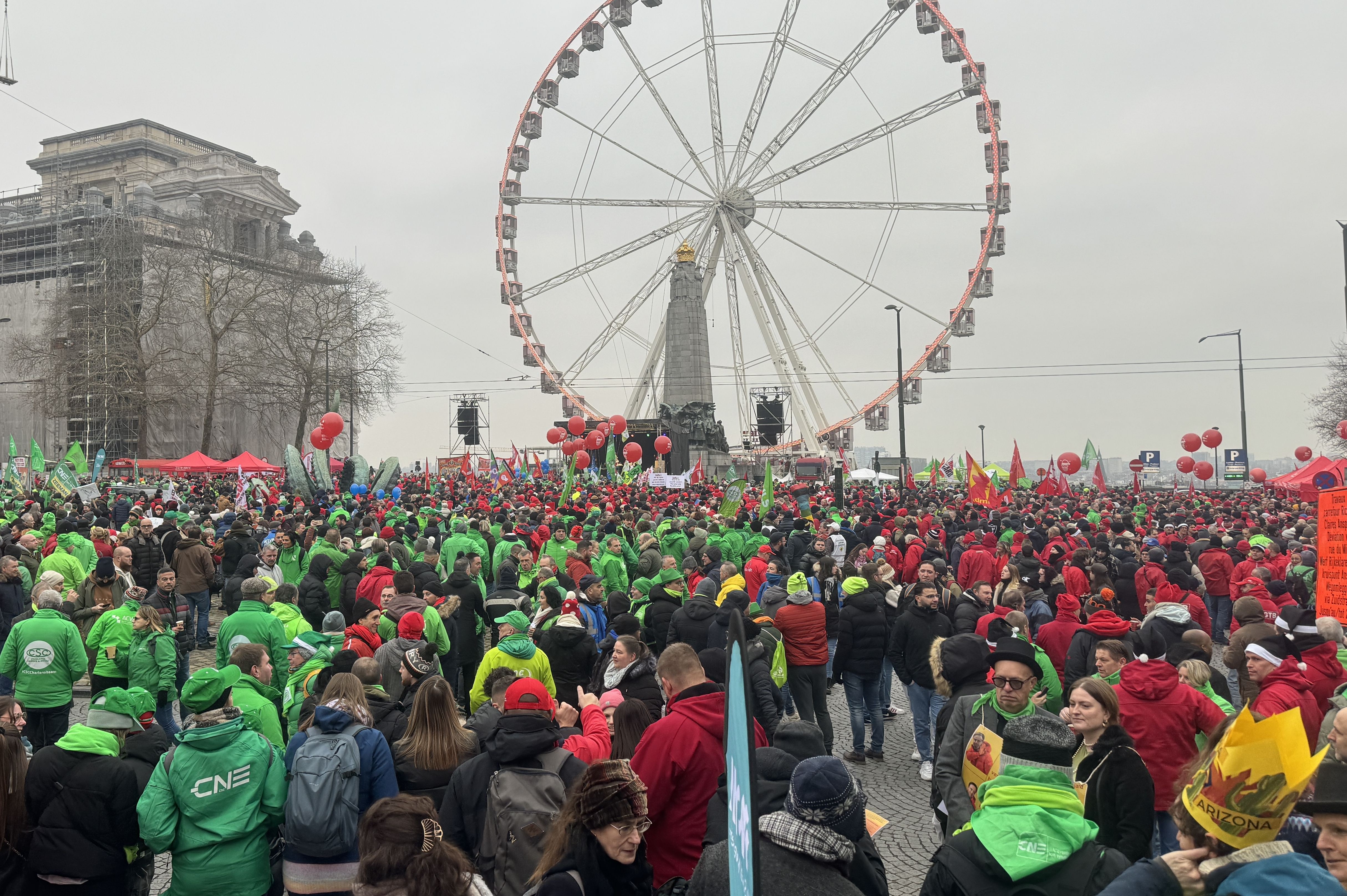 Belçika'da işçiler ekonomi politikalarını protesto etti