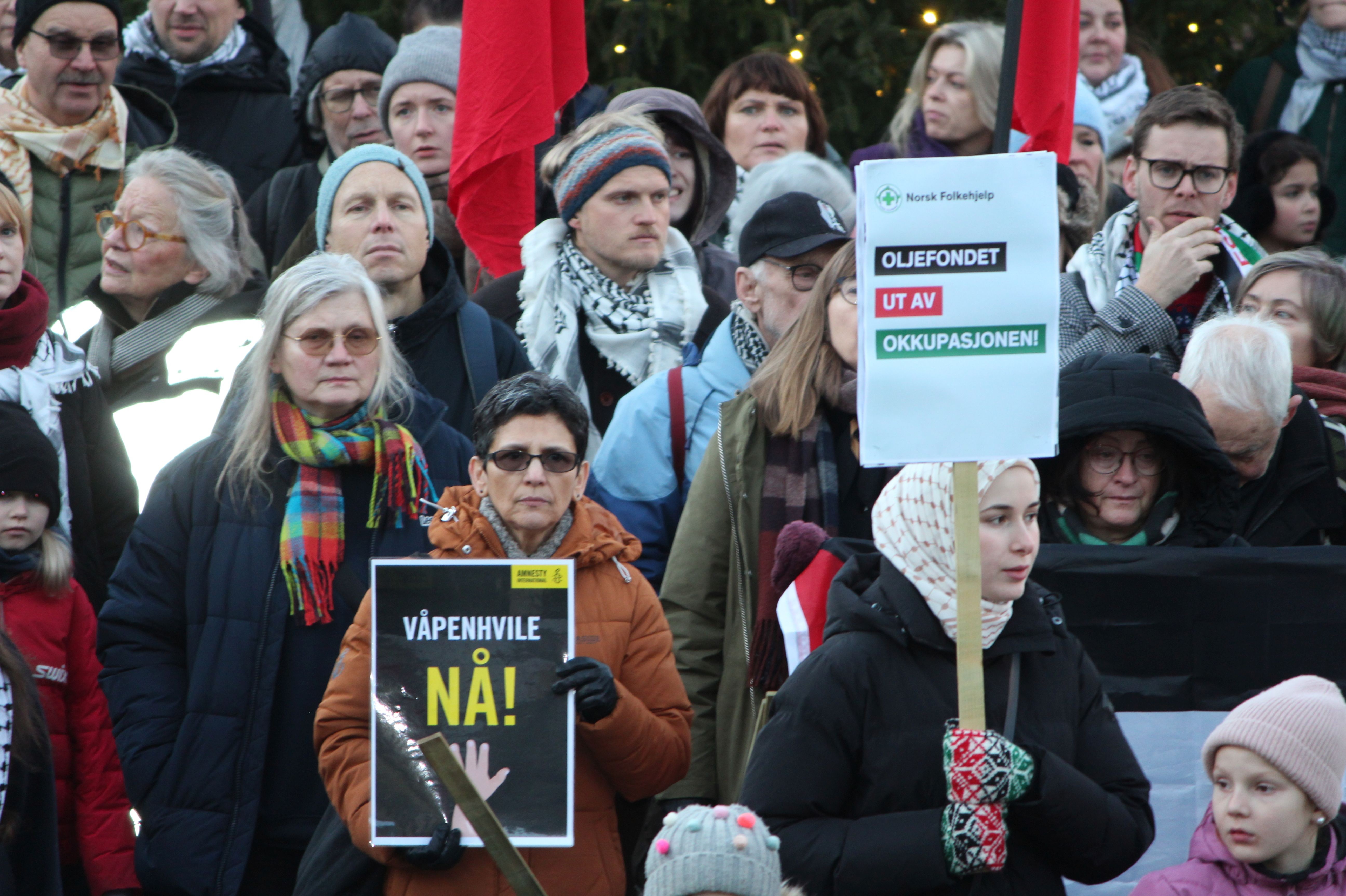 Oslo'da Filistin için eylem