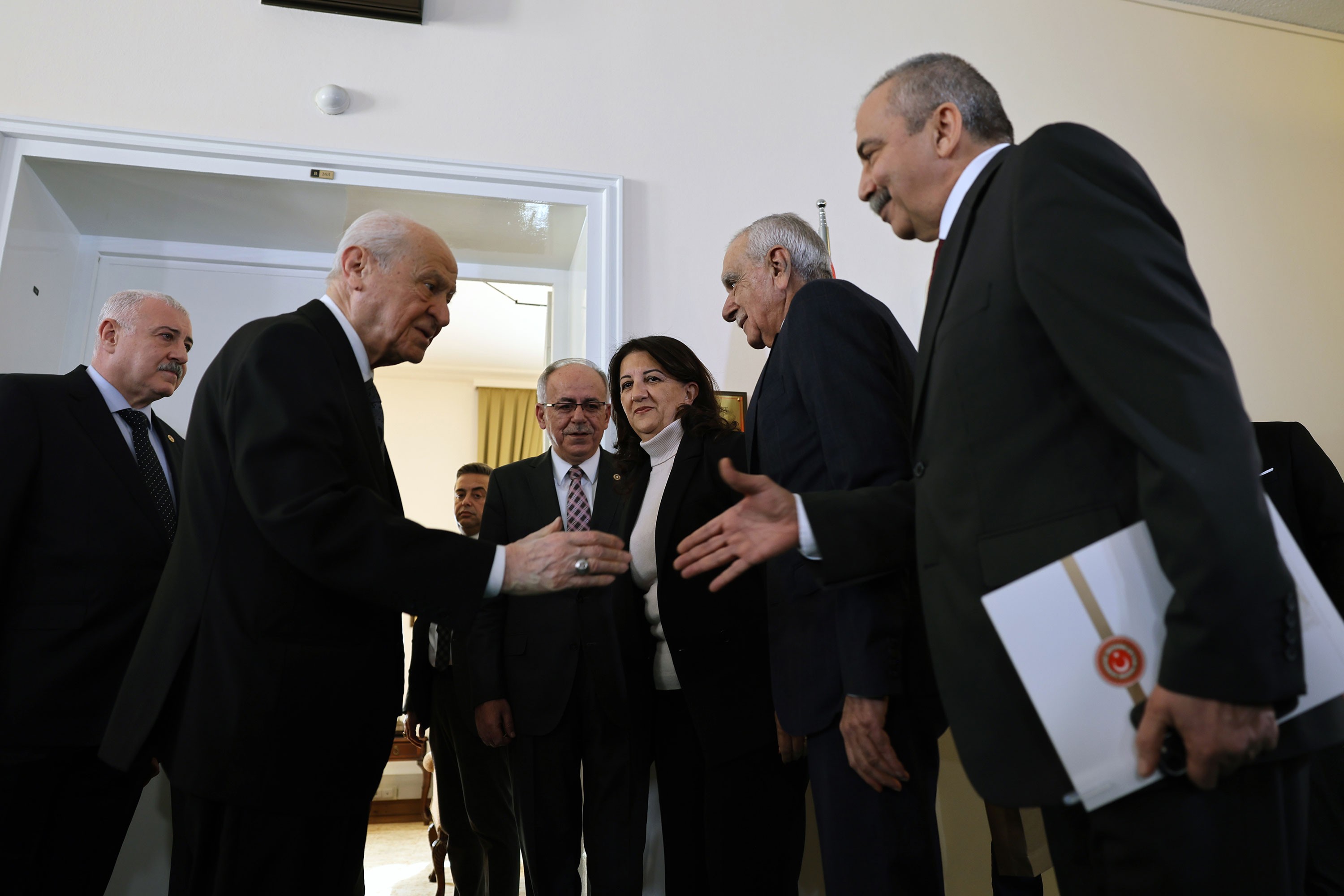 Sırrı Süreyya Önder, Pervin Buldan ve Ahmet Türk, Devlet Bahçeli ile görüştü