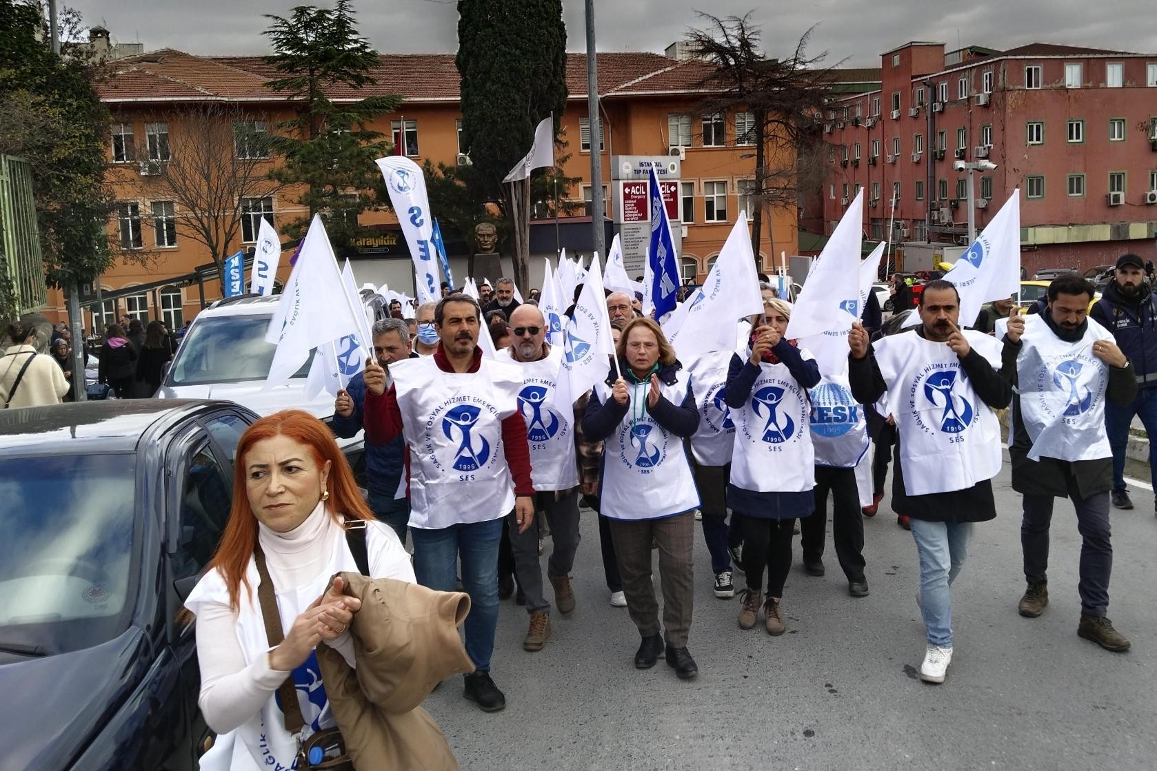 İstanbul'da sağlık emekçilerinin iş bırakma eylemi