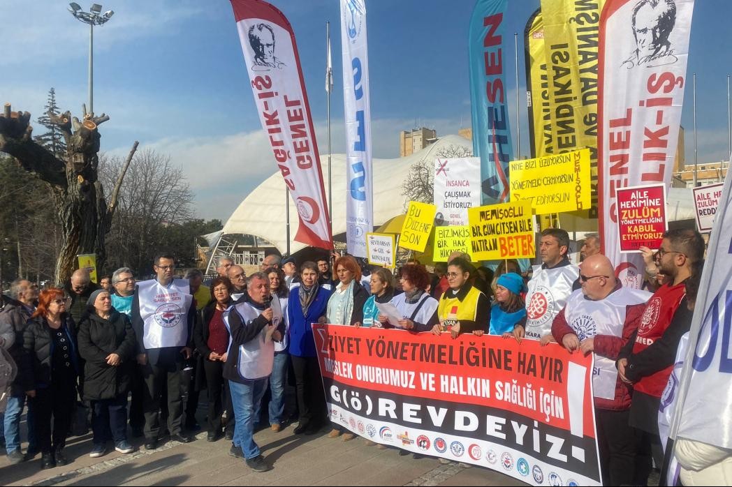 Ankara sağlık emekçilerinin eylemi