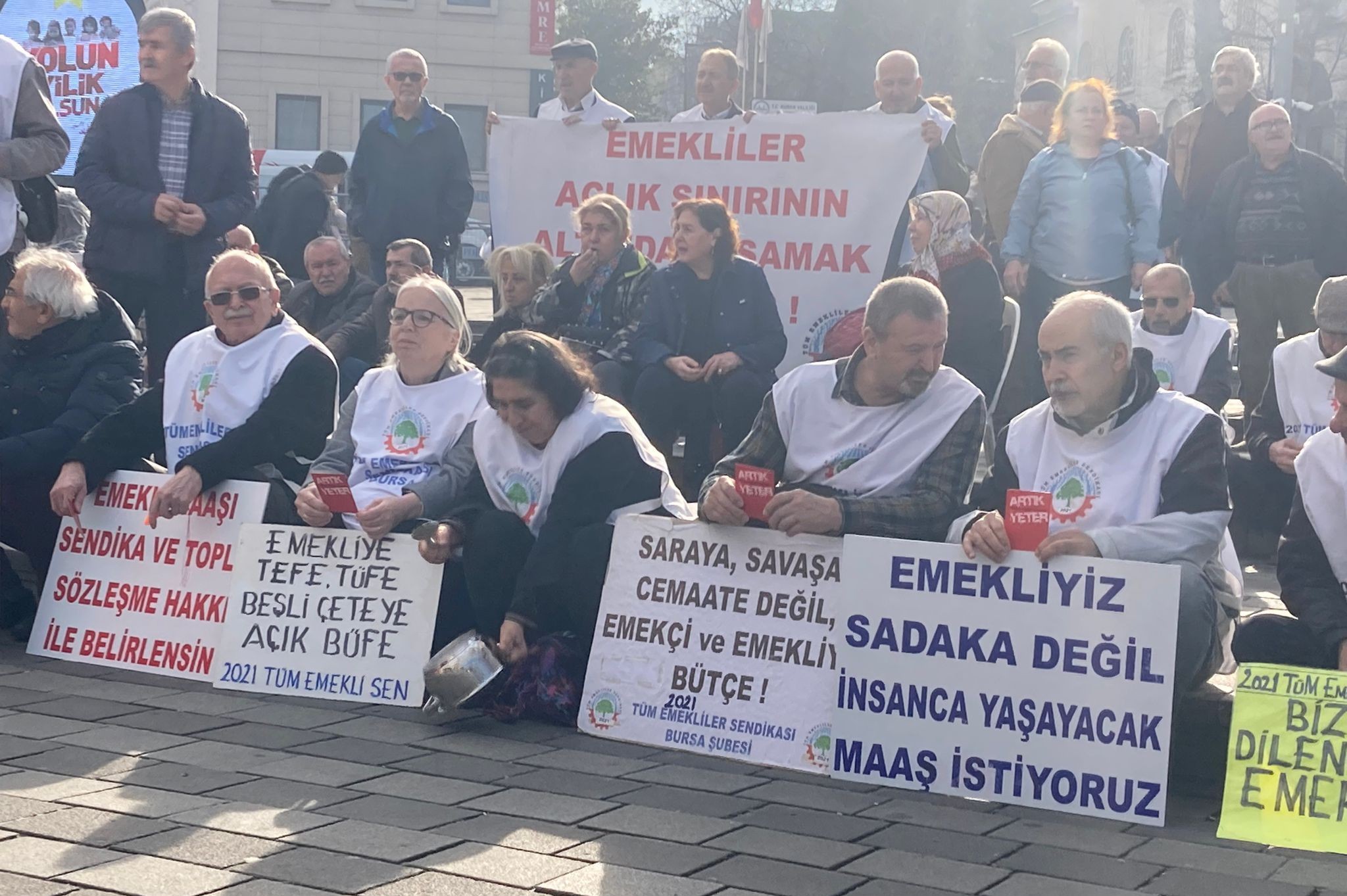 bursa emekliler eylem