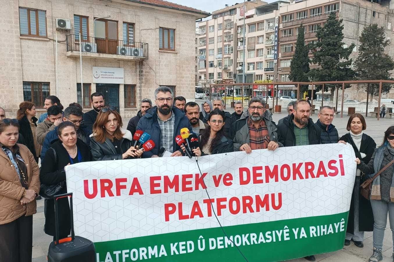 Urfa emek ve demokrasi platformu katliama karşı basın açıklaması yaptı