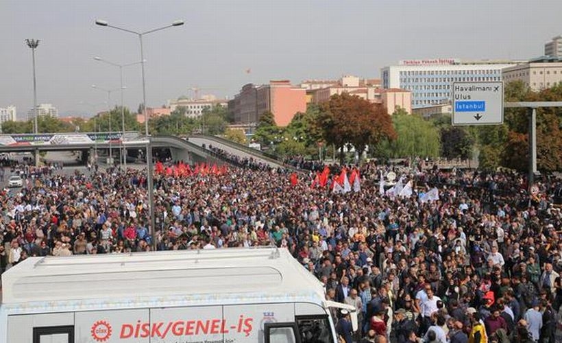 Ankara'da katledilenler için uğurlama töreni yapıldı