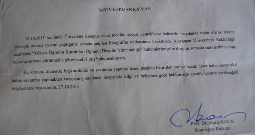 Katliam protestosuna 'ideolojik oturma' soruşturması