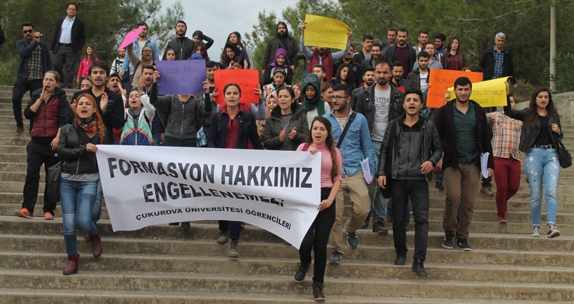 Çukurova Üniversitesi formasyon için yürüdü