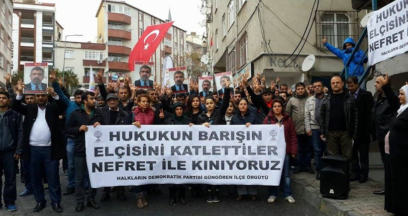 Güngören’de Tahir Elçi protestosu