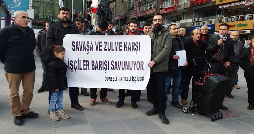 Güneşli ve İkitelli işçilerinden Barış Kampanyası: Bir yanımız öldürülüyorsa  bir araya gelemeyiz