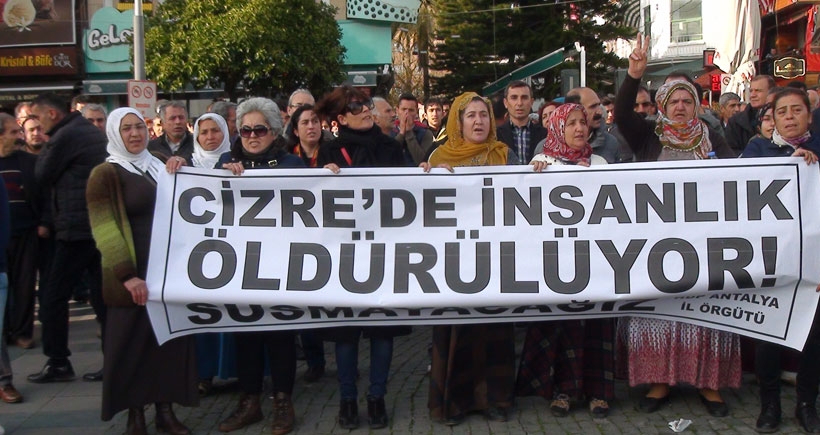 Antalya’da Cizre eylemi