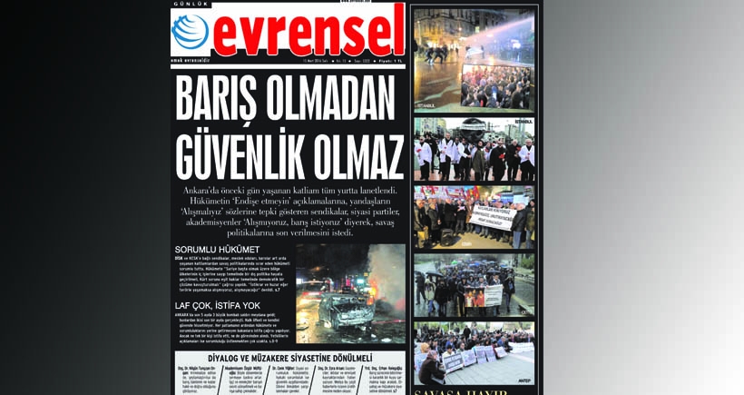 Evrensel Yayın Yönetmeni Polat: Savaş desek ödüllendirilirdik, barış dedik hedef olduk