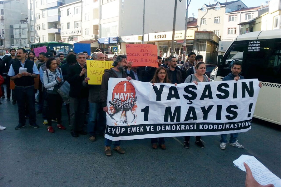 Eyüp’te 1 Mayıs yürüyüşü yapıldı