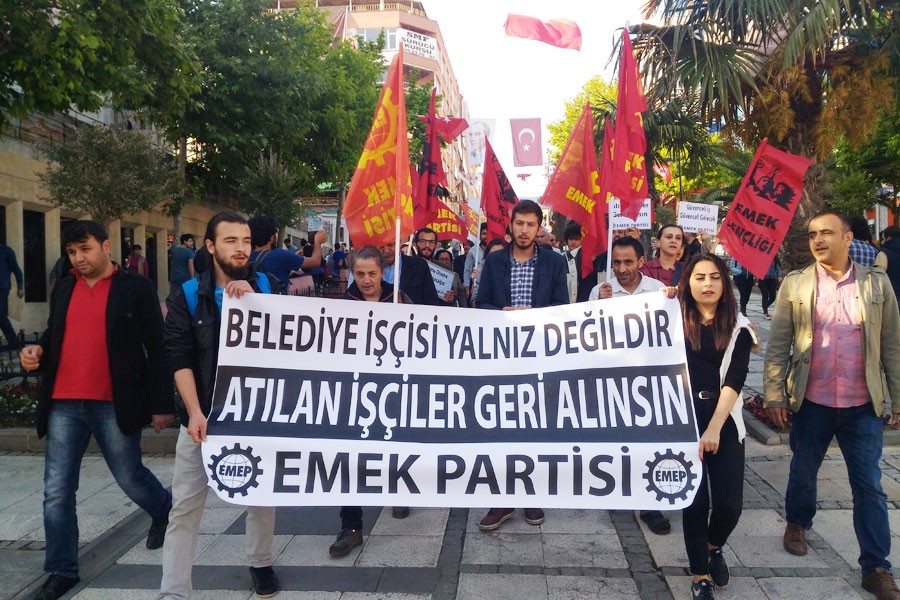 EMEP direnişteki Avcılar Belediyesi işçilerini ziyaret etti