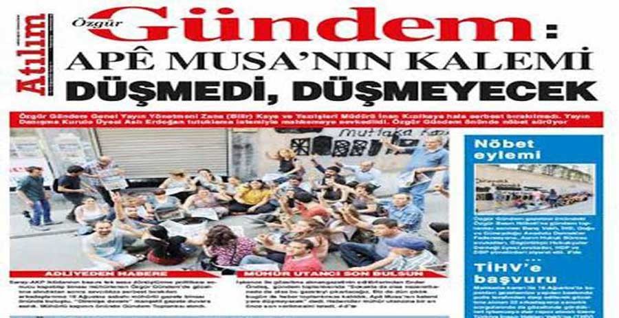 Gündem'in manşeti: Ape Musa'nın kalemi düşmedi, düşmeyecek