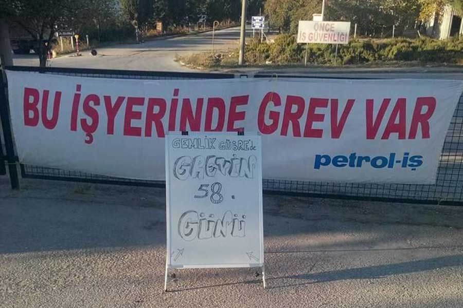 Grevdeki Gemlik Gübre işçilerinin eylemlerine OHAL engeli