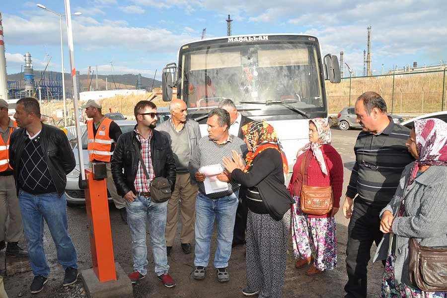 STAR rafinerisi inşaatında esnaf eylem yaptı