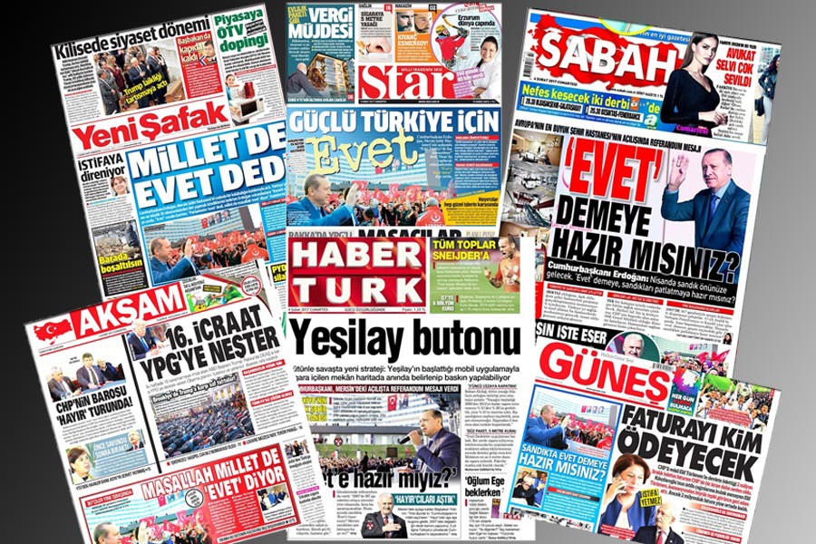 Gazeteler ‘evet’ için işbaşında