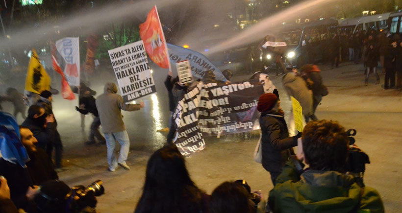 Ankara'da Hrant eylemine polis saldırdı