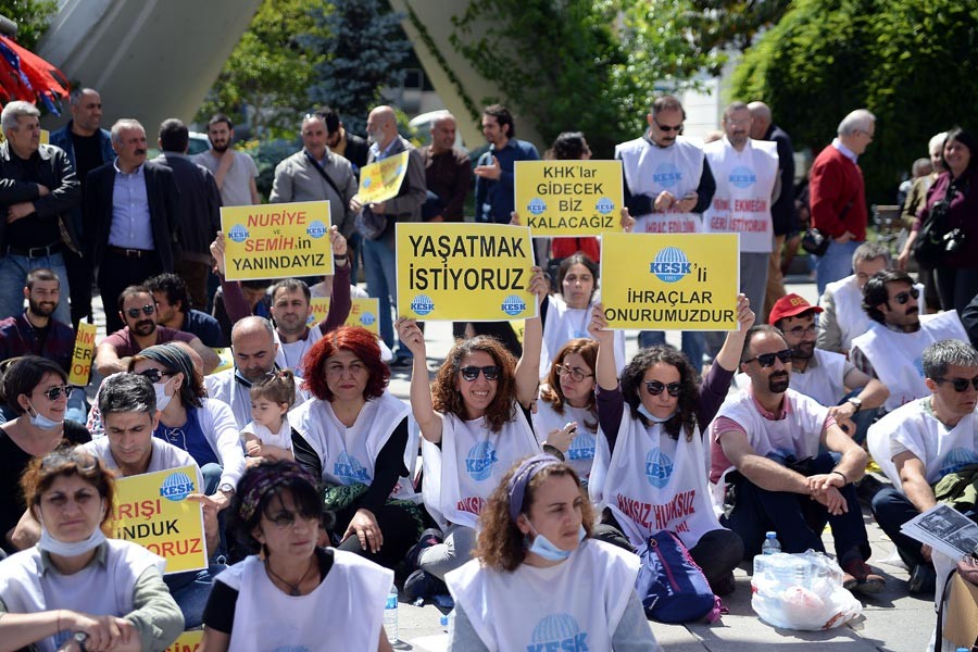 Bakırköy'de KHK ihraçları protesto edildi