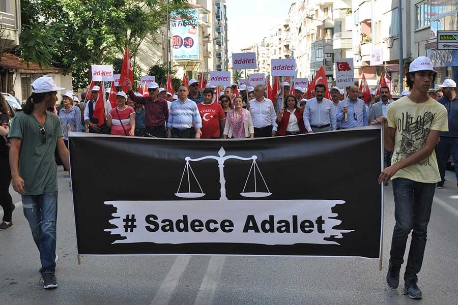 Denizli'den Adalet Yürüyüşü’ne kitlesel destek