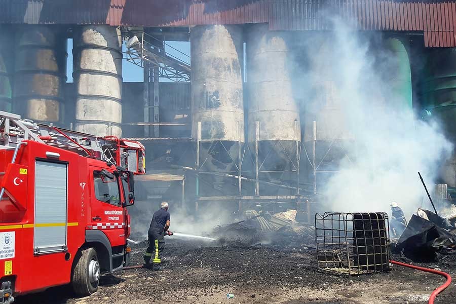 Palet fabrikasında korkutan yangın