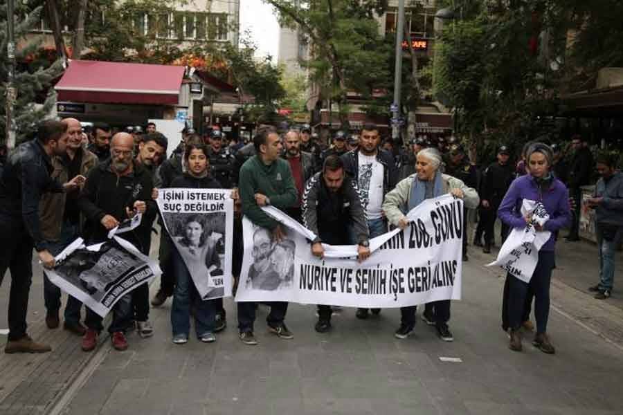 ‘İşimizi geri istiyoruz’ eylemine yine polis saldırısı 