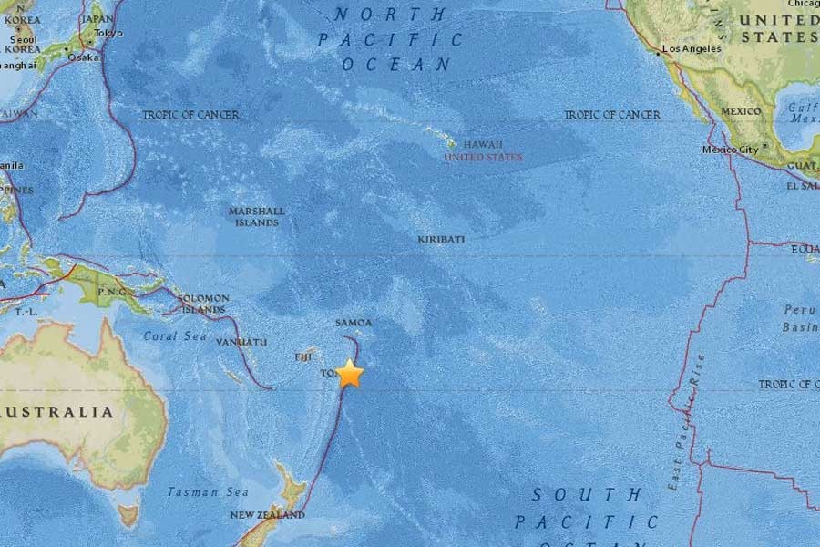 Pasifik ülkesi Tonga'da 6.0 büyüklüğünde deprem