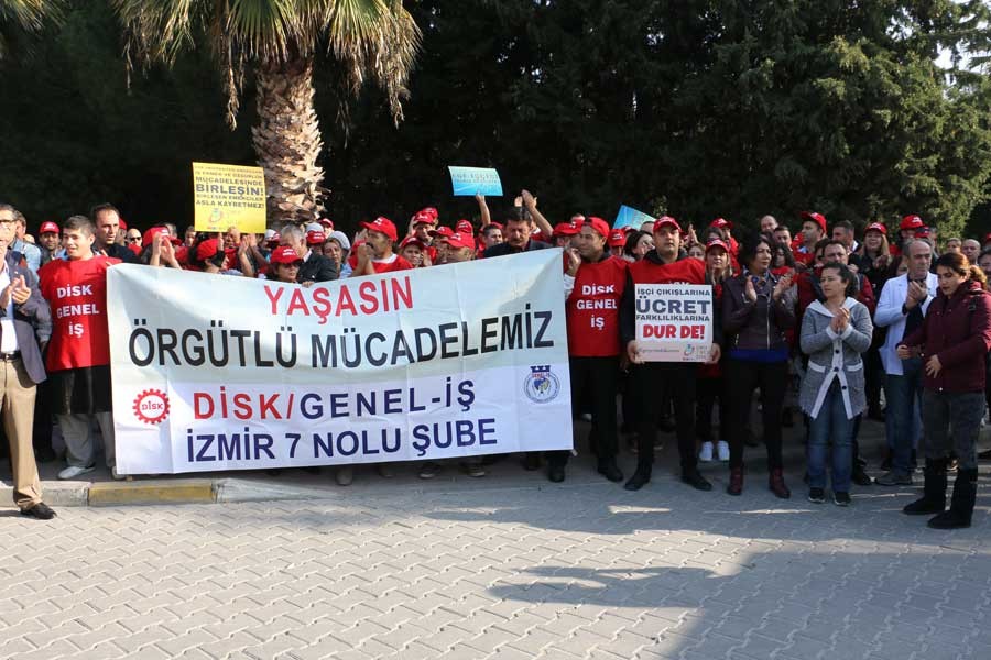 Ege Üniversitesi'nde işçilerin eylemine izin verilmedi