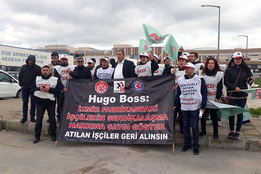 Hugo Boss'taki işten atmalar protesto edildi