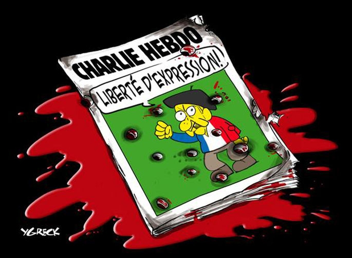 Karikatüristler, Charlie Hebdo için çizdi