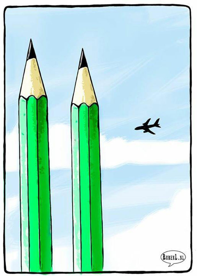 Karikatüristler, Charlie Hebdo için çizdi