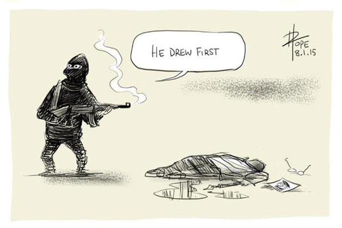 Karikatüristler, Charlie Hebdo için çizdi